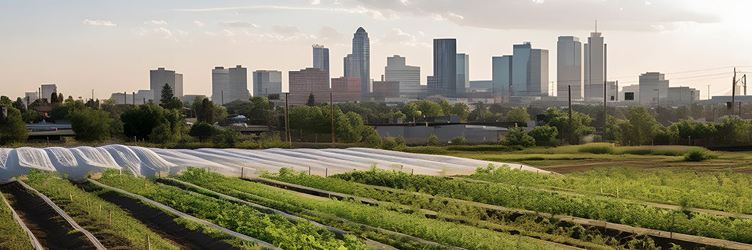 city-farm Farm next to a city